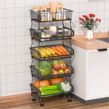 Fruit And Vegetable Basket For The Kitchen, Utility Rack For The Kitchen, - £51.09 GBP