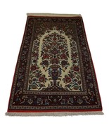 Handmade Vintage Persian Qum Prayer Rug 3.4&#39; x 5.4&#39; (104cm 166cm), 1970s... - $1,297.64 CAD