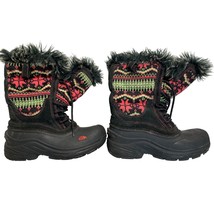 The North Face Black WInter Snow Boots Womens Size 5 Heat Seeker Fur Lin... - $30.69