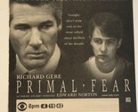 Primal Fear Print Ad Vintage Richard Gere Edward Norton TPA2 - $5.93