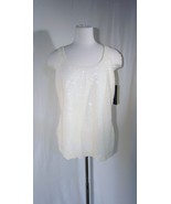 NWT! LAUREN Ralph Lauren Sequin Tank Top Blouse in Pearl Ivory $159, Sz 8 - $39.59