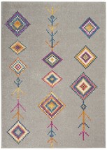 5' X 7' Gray Geometric Berber Area Rug - $220.87 CAD