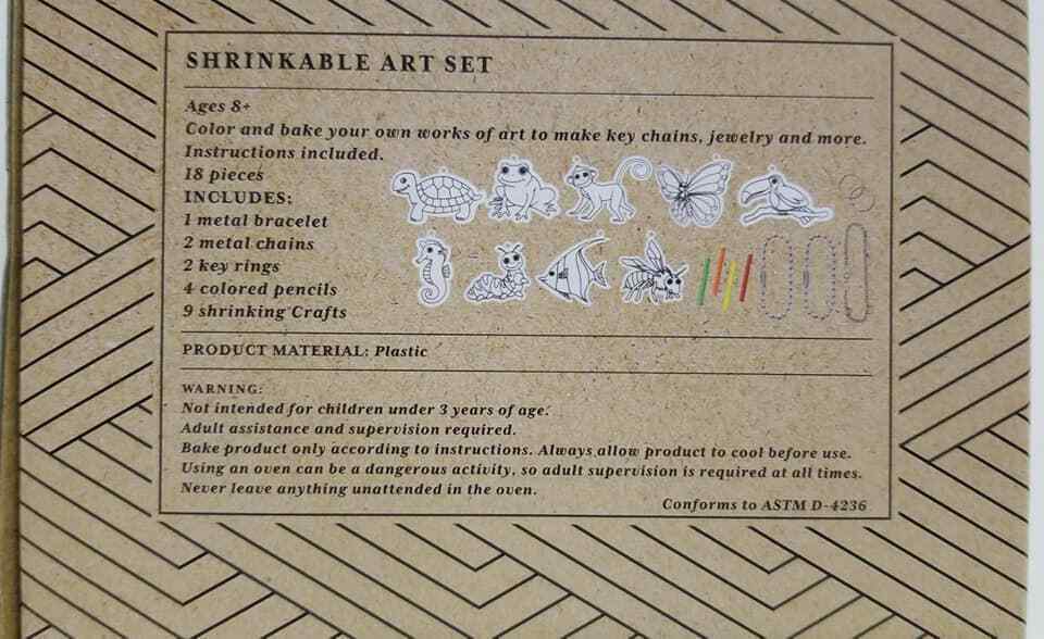 Shrinkable Art Set Crafted Imports Age 8  18 Pieces  (LOC BK-18) Item image 4