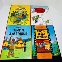 Les Advetures De Tintin Set of 4 French Comic Books Hardbacks - £31.61 GBP
