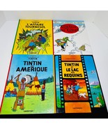 Les Advetures De Tintin Set of 4 French Comic Books Hardbacks - £31.65 GBP