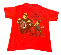 VINTAGE EUC 2007 WWE Hybrid T-shirt Red John Cena Cant See Me Adult M/Yo... - $13.99