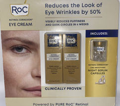 2X 15ml RoC Retinol Correxion Eye Cream Reduce dark circles puffiness Lines - £36.61 GBP