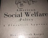 Amerikanisch Social Welfare Policy Hardcover David Stoesz - $58.05