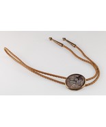 Morgan Dollaro Bolo Cravatta Con Intrecciato Marroncino pelle &amp; Strisce - $173.13
