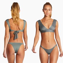 Vitamin A Swimwear Sea Green Ecolux Carmen Teeny Brazilian Bikini Bottom (S) - £47.07 GBP
