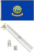 AES 2x3 2&#39;x3&#39; State of Idaho Flag White Pole Kit - £23.88 GBP