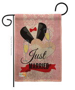 Just Married Burlap - Impressions Decorative Garden Flag G165102-DB - £18.36 GBP