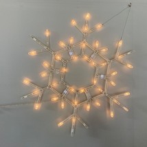 LARGE 35.5” FOLDING Xmas Window Light Snowflake Indoor OutDoor 50 Lights... - £22.22 GBP