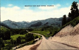 Vintage Linen POSTCARD-Mountain View Near Cortez Colorado-BK34 - £2.37 GBP