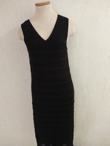 Jones New York Size M Midi or MP Maxi lined Black open weave dress - $14.73