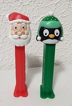 Lot of 2 Christmas PEZ Dispensers Santa 2012 Hungary / Penguin 2013 Red &amp; Green - £3.99 GBP
