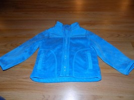 Size 24 Months The Children&#39;s Place Turquoise Faux Fur Soft Zip Up Jacke... - £11.06 GBP