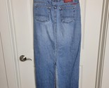 Vintage Lucky Brand Denim Skirt Women&#39;s 12/ 31 Blue Maxi USA Made Slit F... - $39.59