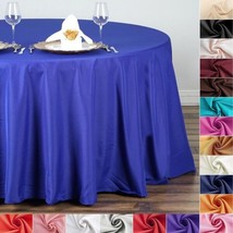 6 Pcs Wholesale Lot 132&quot;&quot; Round Polyester Tablecloths For Wedding Or Restaurant  - £120.84 GBP