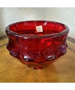 Ruby Red Fenton Georgian Bowl ( Orange 1st Melt T-10. ) RARE UNiQUE - $75.23