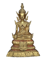 Rattanakosin antique gilt bronze seated Buddha - £474.87 GBP