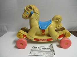 Playskool Vintage 1991 Rock &amp; Ride Horse Ride-On Pony Converts Rocker Wheels - £39.46 GBP