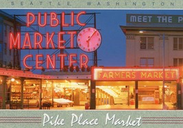 Pike Place Market Unposted Vintage Postcard Seattle Washington - £7.90 GBP