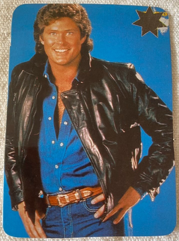 ⭕VTG card pocket calendar 1987  David Hasselhoff Portugal MOVIE - $4.46