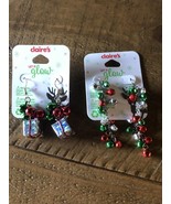 Clair&#39;s Glow 2 set earrings. dangle christmas present/dangle garland  - $8.60