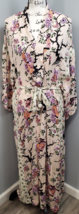 Free People Intimately Robe Women Large Multi Floral Long Sleeve Drawsti... - £33.17 GBP