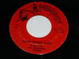 Randy S &amp; The Westwood Paper Haight-Ashbury Blues 45 Rpm Record Amer. Gr... - £78.68 GBP