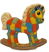 Vintage Rocking Horse Plaque Foam Craft Patchwork Horse Wall Hanging c 1... - £14.78 GBP
