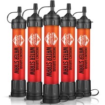 5 High Capacity Emergency Survival Water Straws - Personal Filter For, 5 - $90.99