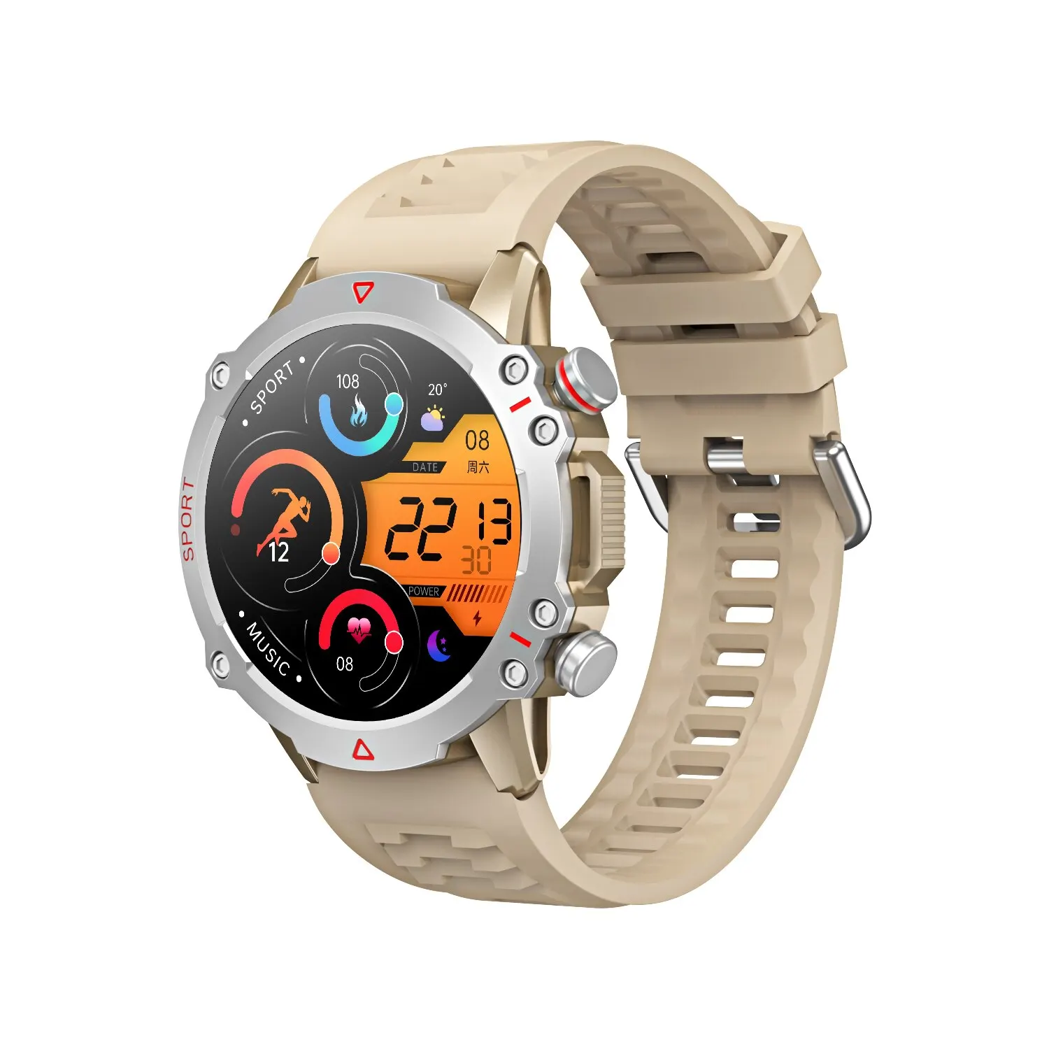 1.43 AMOLED TF10 PRO Outdoor Rugged Military BT Call Smart Watch Sports ... - £60.01 GBP