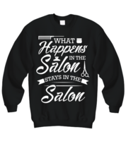 What Happens in the Salon Stays in the Salon-06, black Sweatshirt. Model  - £32.16 GBP