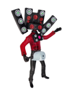Skibidi Toilet Speaker man 8" hard plastic mexican toy figure red - $29.69