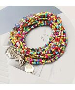 15PCS Boho Summer Beaded Bracelet Set for Women Elastic Stackable Layered Bangle - $12.95