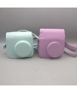 Shutter And INSTAX mini Camera CASE &amp; STRAP Teal Chevron Instant Film Lo... - €11,05 EUR