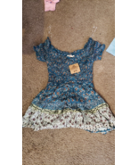 Nwt Angie Ragazze Fumè Maglia Vestito Floreale Cachemire Elasticizzato B... - $18.03