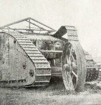 British Armored Tank Caterpillar WW1 Print 1917 Military Vehicles Of War... - £23.53 GBP