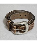 Vintage 1995 Tony Lama Western Tooled Leather Belt Size 38 Floral Buckle... - $1,068.82 MXN