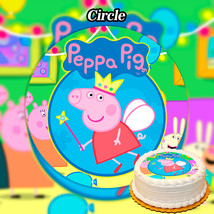 Edible Peppa Pig Topper Personalised - $9.99