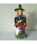 Vintage Halloween Witch Figurine Fabric Mache Decoration 13 in Ghosts Pu... - £17.68 GBP