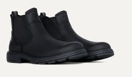UGG BILTMORE CHELSEA BLACK LEATHER WATERPROOF ANKLE BOOTS SIZE US 12 MEN - $141.55