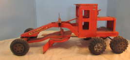 Vintage Marx Lumar Pressed Steel ORNAGE POWER GRADER Tractor  Vehicle - £46.59 GBP