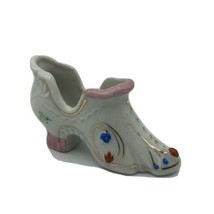 Vintage Porcelain Miniature Victorian Shoe Slipper Made In Occupied Japan 1940s  - £9.02 GBP