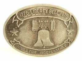 Vintage Liberty Bell 1776 1976 Belt Buckle - Ring for Independence - £4.37 GBP