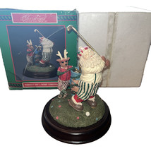 House of Lloyd Christmas Around the World Santa Reindeer Golf Wood Base Rare - £28.47 GBP