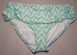 Antonio Melani Size Medium MID WAIST PANT Seaglass Chevron New Bikini Bottom - £46.69 GBP