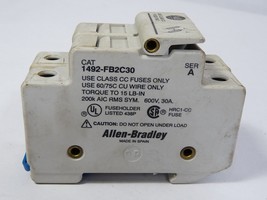 Allen Bradley 1492-FB2C30 Series A Fuse Holder 30AMP 2Pole 600V - $33.61 Allen Bradley 1492-FB2C30 Series A Fuse Holder 30AMP 2Pole 600V - $33.61